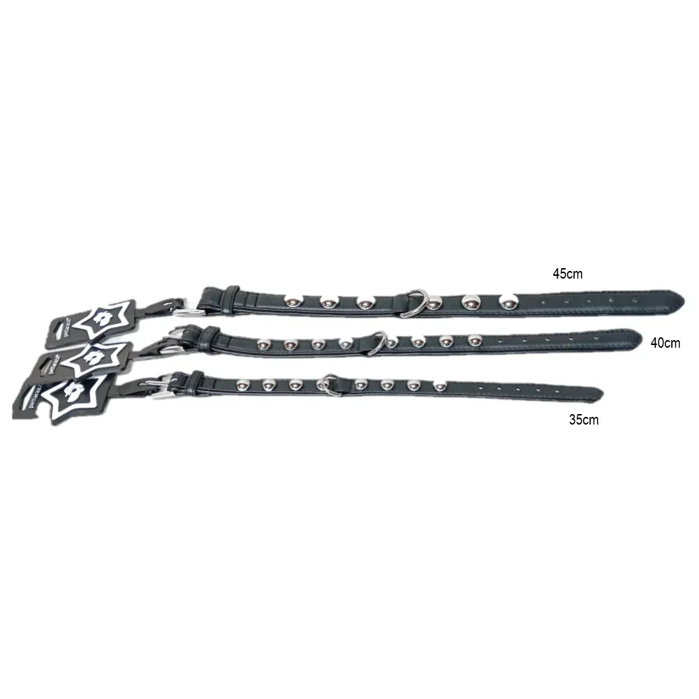 Pettarazzi - Artileather - Chique halsband - Zwart/Zilver - 35cmx15mm - Image 2