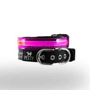 PettyItalia - LED Biothane Halsband Paars