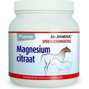 Pharmox Dr. Horse Spier & Zenuwgestel - Magnesiumcitraat - 0.5 Kilogram - Pot