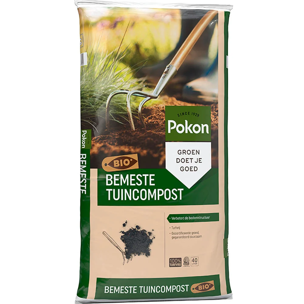 Pokon Bio bemeste tuincompost - Tuingrond - 40 Liter