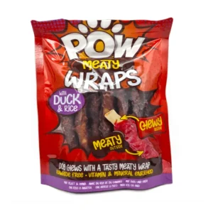 Pow - Meaty Wraps - Hondensnack - Eend & Rijst - 12 stuks - 144gr