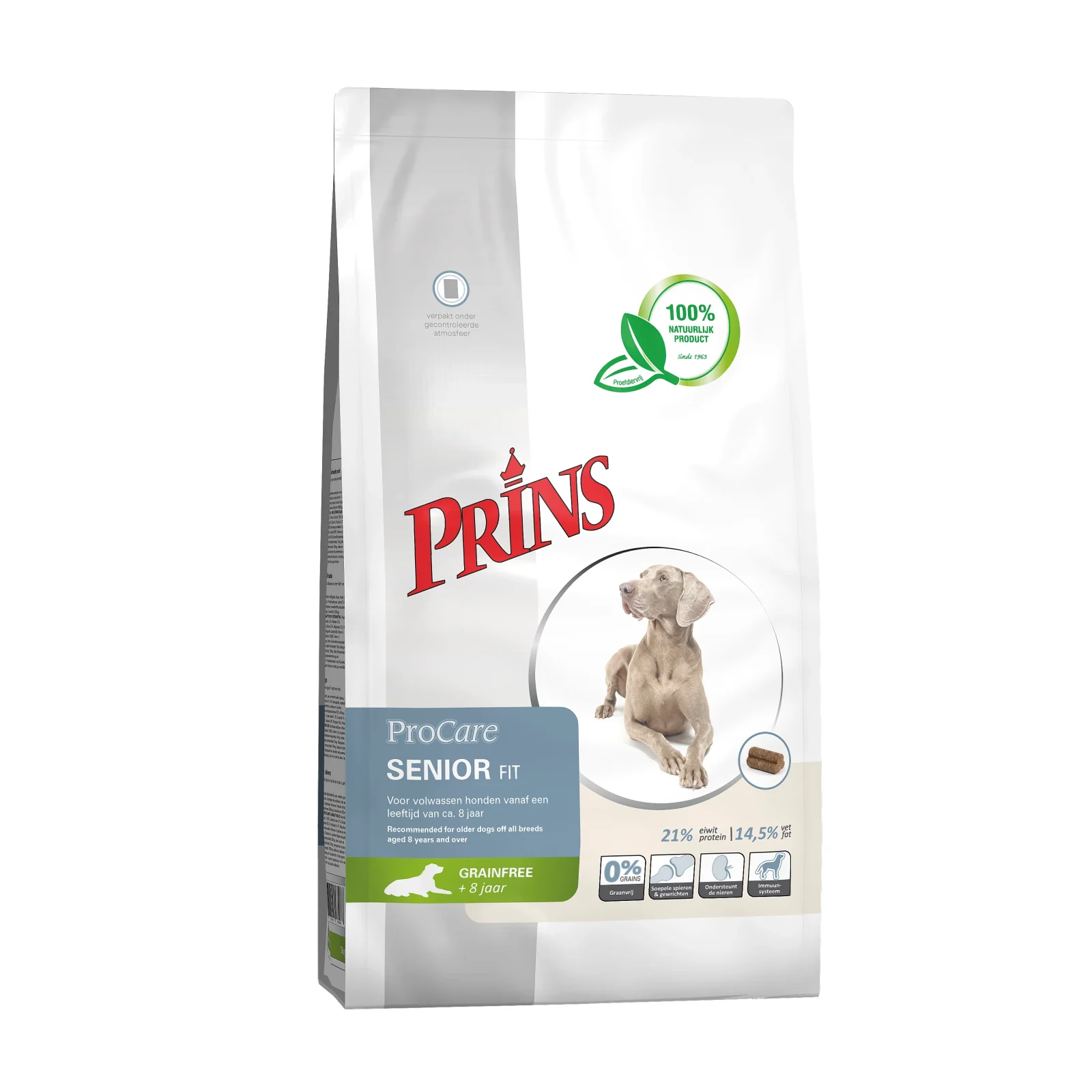 Prins ProCare Grainfree Senior Fit - Hondenvoer - 3 Kilogram - gevogelte