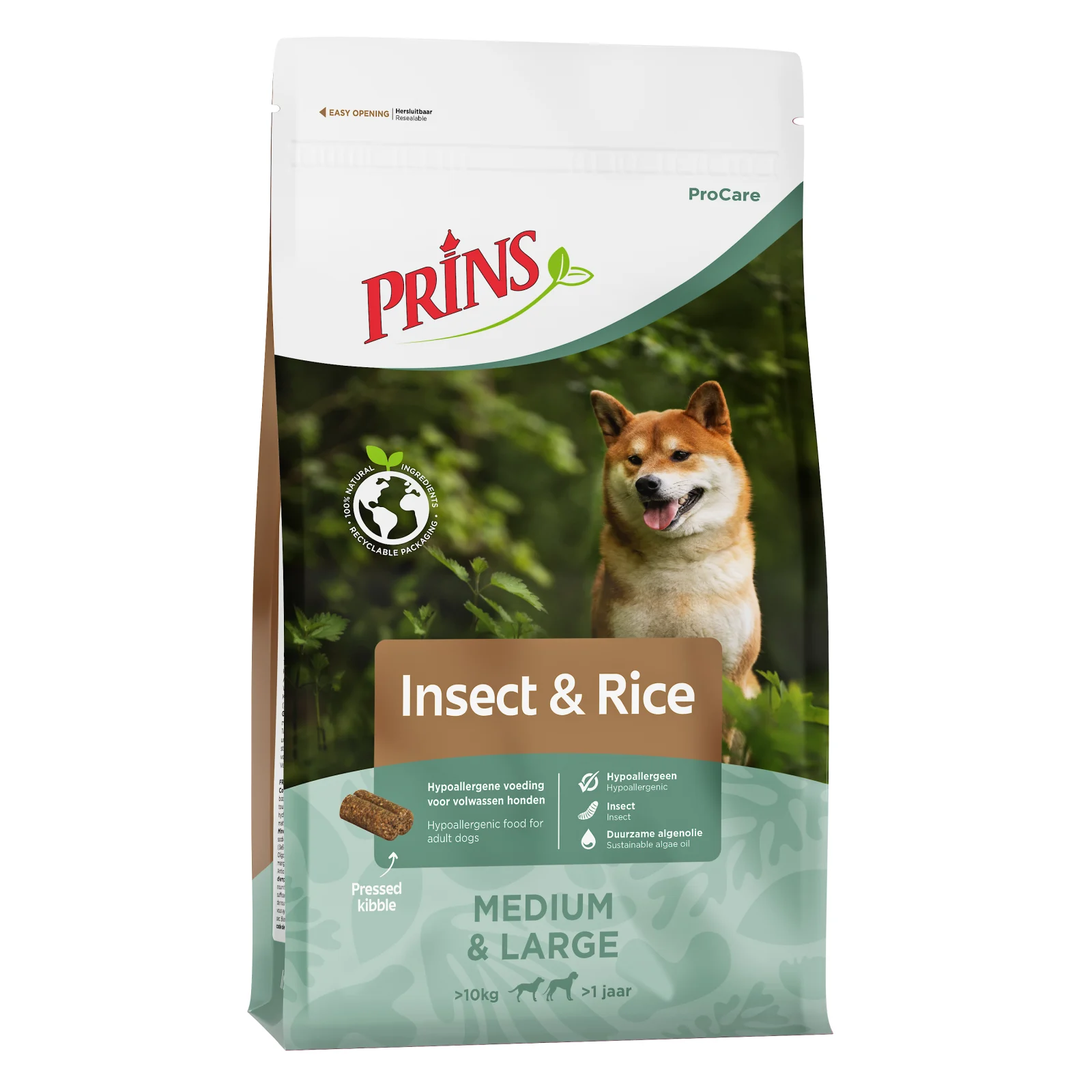 Prins Procare Medium - Large Geperste brok - Hondenvoer - 12 Kilogram - insecten