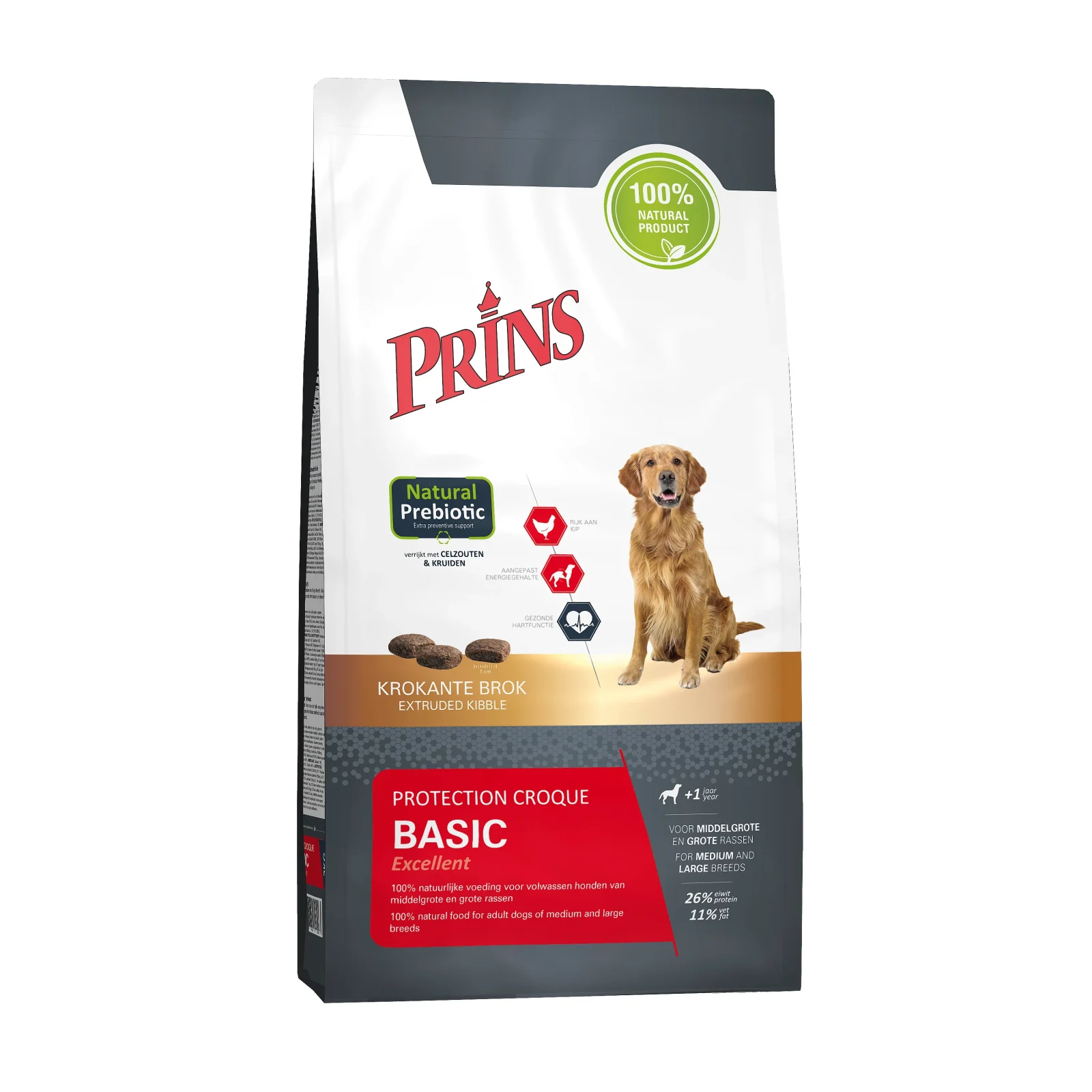 Prins Protection Croque Basic Excellent - Hondenvoer - 10 Kilogram - kip