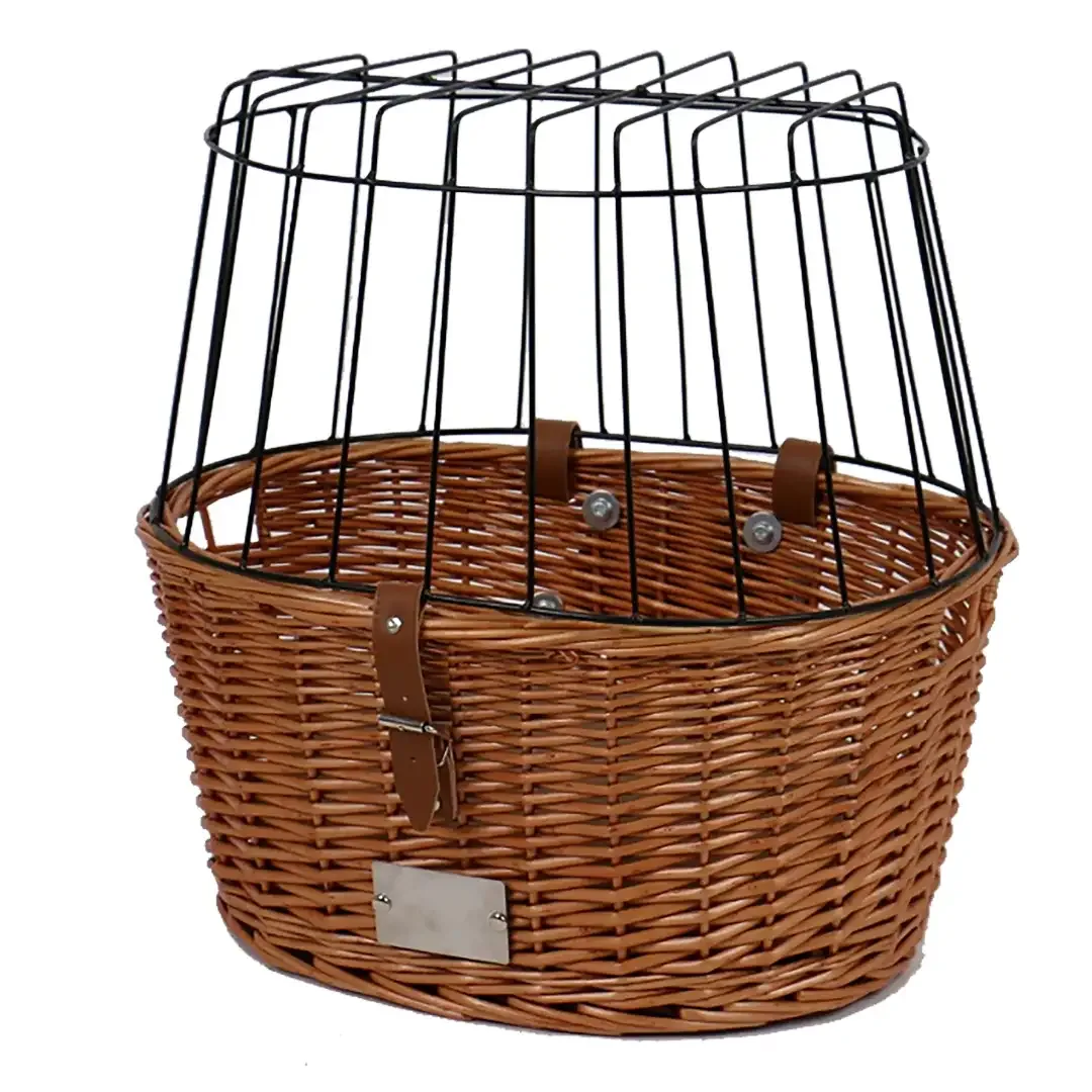 Provence Rieten Fietsmand Stuur & kussen 48x33x44cm – max. 13kg