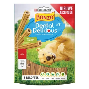 Purina Bonzo (Friskies) Dental Delicious Medium met rund hondensnack