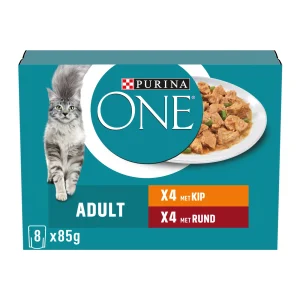 Purina ONE Adult Fijne Malse Reepjes in Saus
