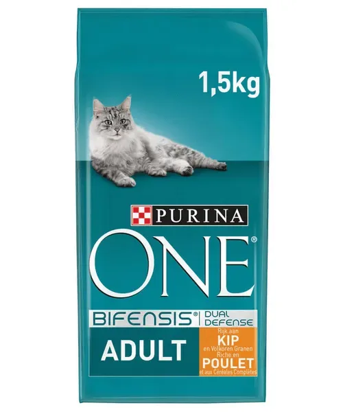 Purina One Adult Kip met Volkoren Granen (met Bifensis)