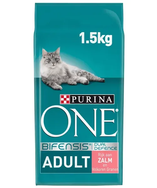 Purina One Adult Zalm met Volkoren Granen (met Bifensis)