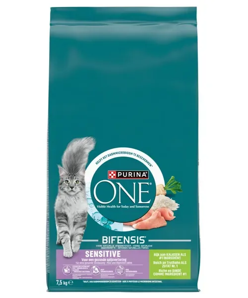 Purina One Sensitive Kalkoen en Rijst (met Bifensis)