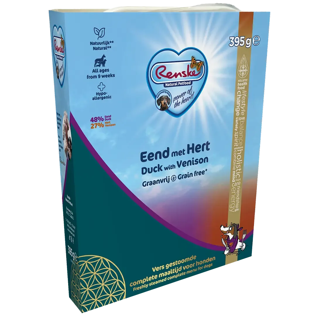 Renske Gestoomde Maaltijd Graanvrij Eend & Hert 395 g