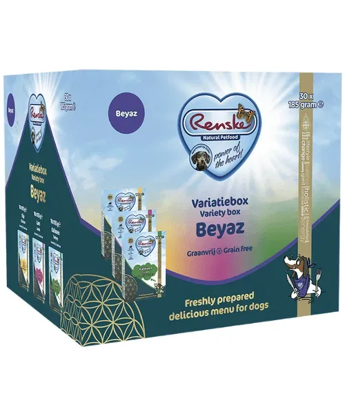 Renske Variatiebox Beyaz Kip|Lam|Kalkoen (30 x 185g)