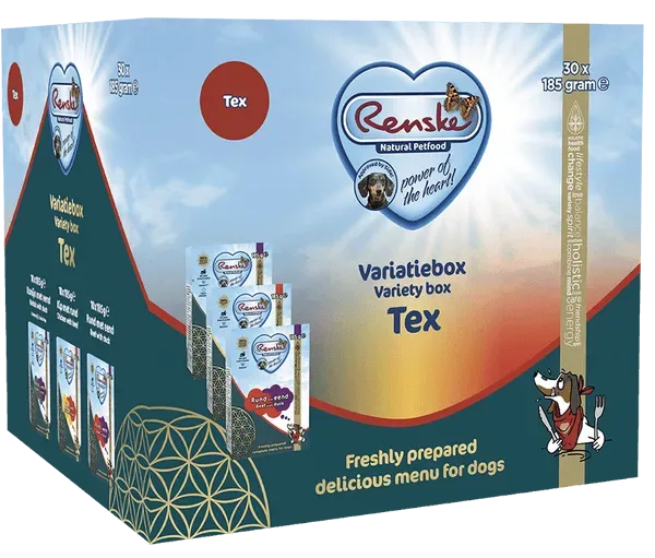 Renske Variatiebox Tex Eend|Kip|Rund (30 x 185g)