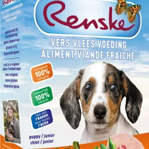 Renske Vers Vlees Voeding Puppy - Hondenvoer - 395 Gram - kip, lam