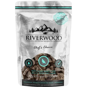 Riverwood Chef's Choice Semi Moist - Hondensnack - 200 Gram - Kwartel-Struisvogel