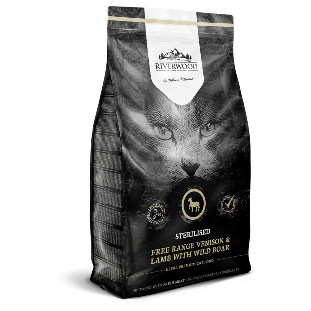 Riverwood Sterilised - Kattenvoer - 2 Kilogram - lam, hert