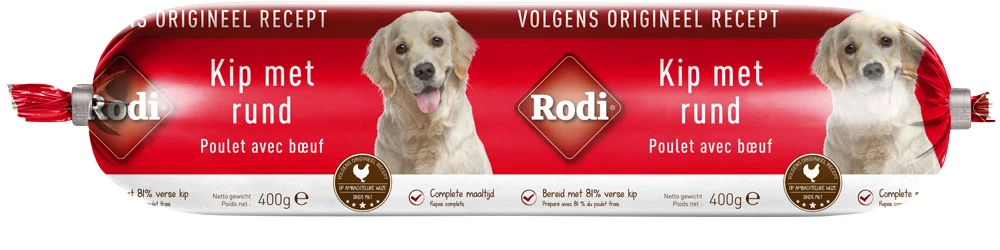 RODI Worst - Hondensnack - 400 Gram - rijst, lam