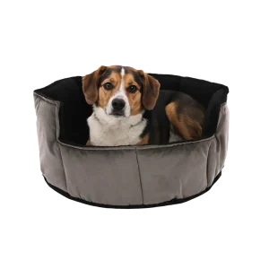 Ronde Hondemand Velours Antraciet 70 cm