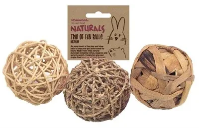 Rosewood Trio of Fun Balls Medium 8 cm