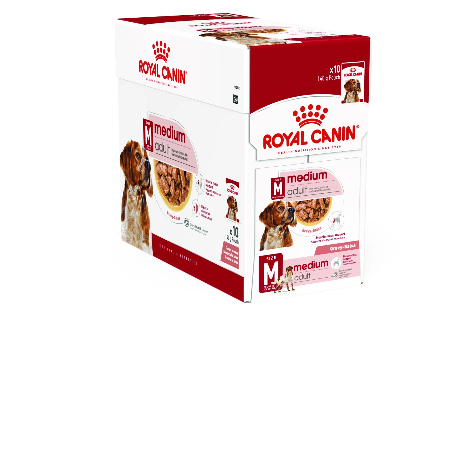 Royal Canin Medium Adult - Hondenvoer - 10x140 gram - 1400 Gram - gevogelte