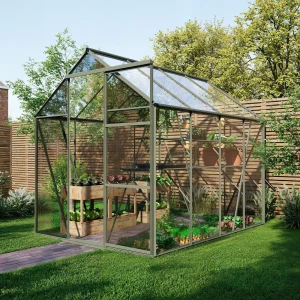 Royal Well Kate II Full Options - Tuinkas - Wit - 217x192x253 cm - Veiligheidsglas