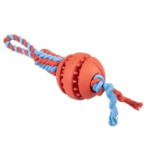 Rubrop tuggertouw met bal 33x8x8cm rood