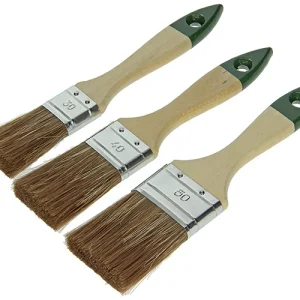 SAM Beits 3-delig - Kwastenset plat - 28.5x10.8x3 cm - Bruin