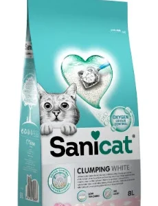 Sanicat Clumping White Rose Petal kattenbakvulling