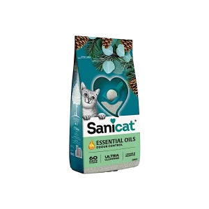 Sanicat Kattenbakvulling Essential Oils Ultra White Cedar & Eucalyptus 10 kg