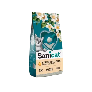 Sanicat Kattenbakvulling Essential Oils Ultra White Jasmine 10 kg