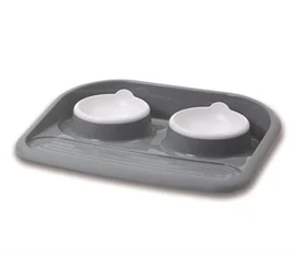 Savic Butler voer en drinkbak met plateau en anti slip