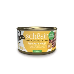 Schesir tonijn met surimi (jelly) natvoer kat (blikjes)