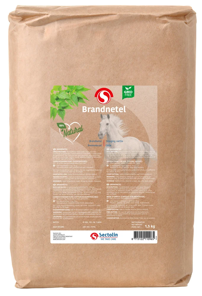 Sectolin Brandnetel Kruid - Weerstandsupplement Paard - 0.5 Kilogram - Emmer