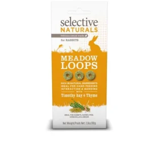 Selective Naturals Meadow loops - Konijnensnack - Timothy hooi & tijm - 80 Gram - Meadow