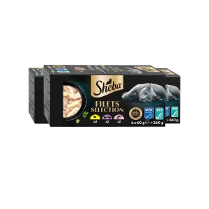Sheba Filets Kip & Zalm Natvoer Kat Multipack 6×60 g
