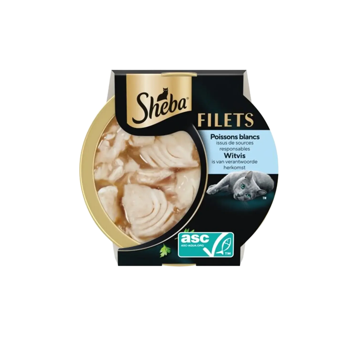Sheba Filets Witvis Natvoer Kat 60 g