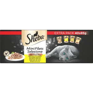 Sheba Mini Filets Gevogelte Selectie in Saus 40×85 g
