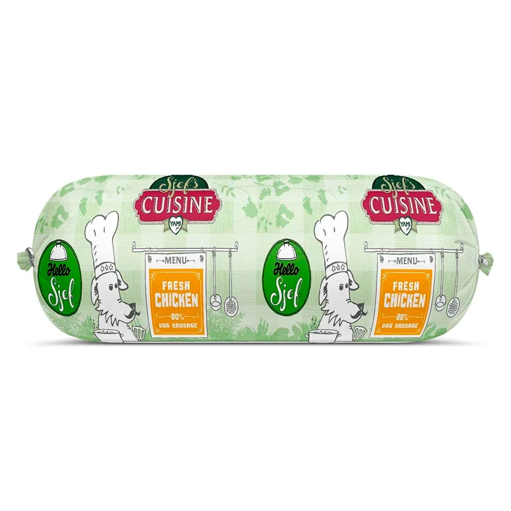 Sjef's Cuisine Special Hondenworst - Hondenvoer - 350 Gram - kip, rund