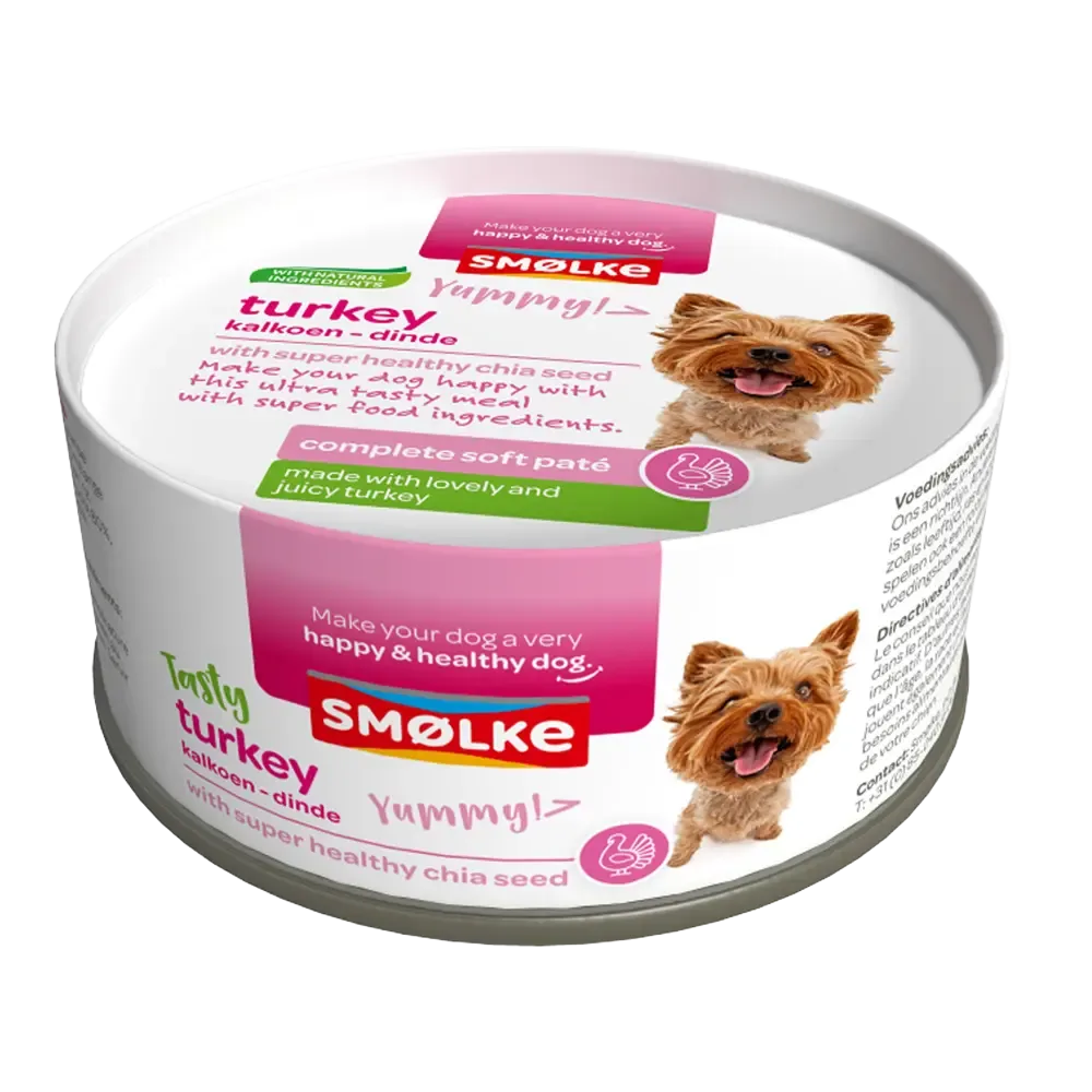 Smolke Soft Paté Hond Kalkoen 125 g