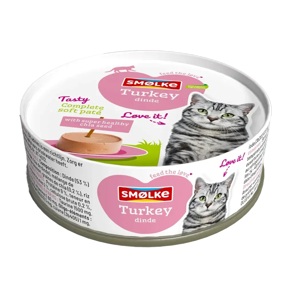 Smolke Soft Paté Kat Kalkoen 80 g