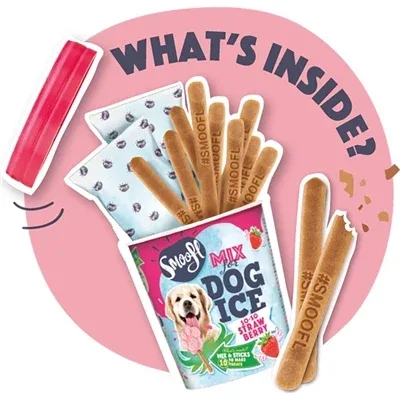 Smoofl Ijsmix voor Honden Aardbei - 160 gr - Image 2