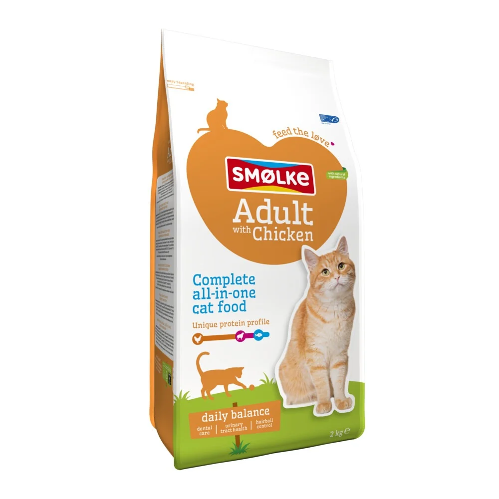 Sm枚lke Adult - Kattenvoer - 2 Kilogram - kip