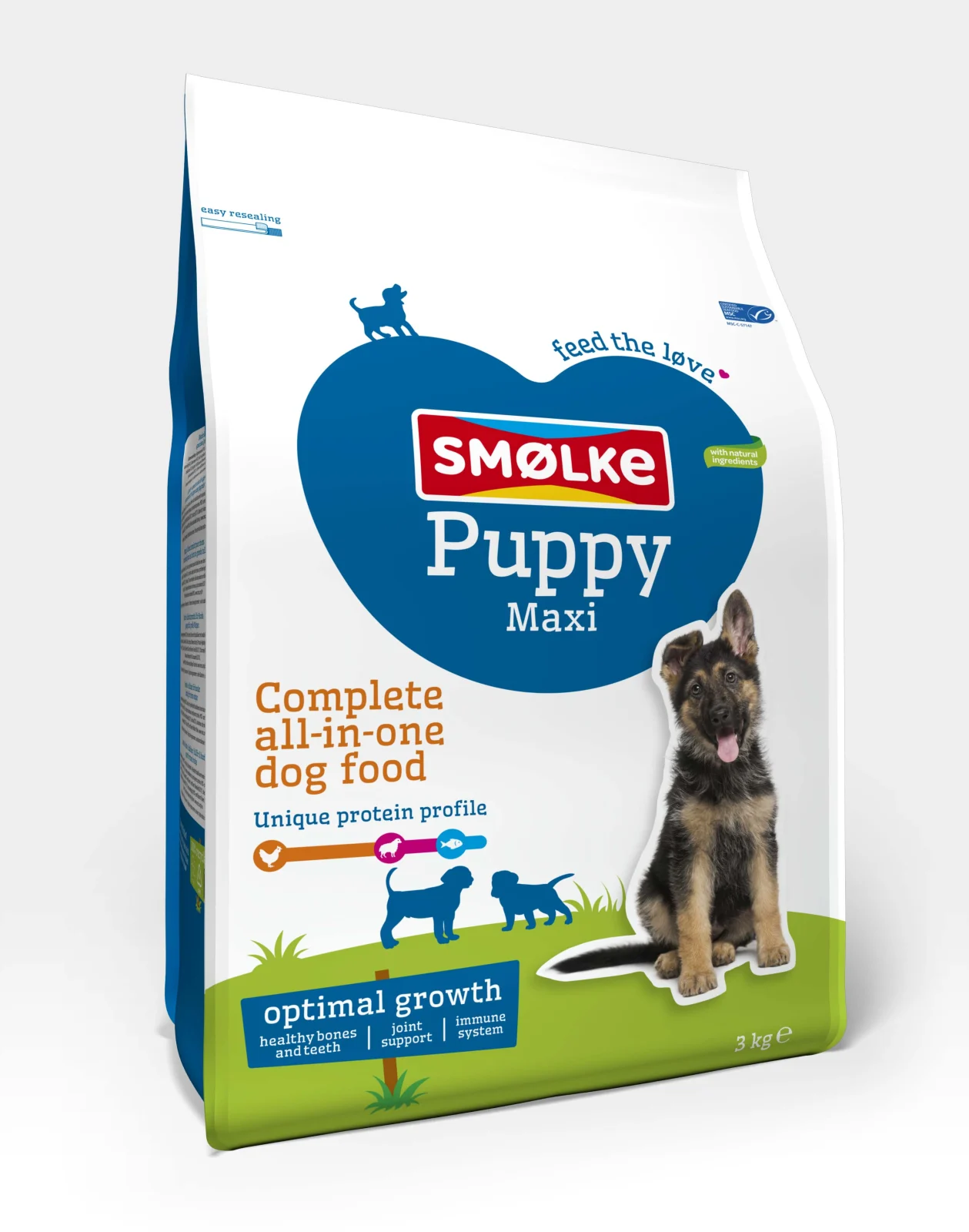 Sm枚lke Puppy Maxi - Hondenvoer - 12 Kilogram - kip, lam, vis