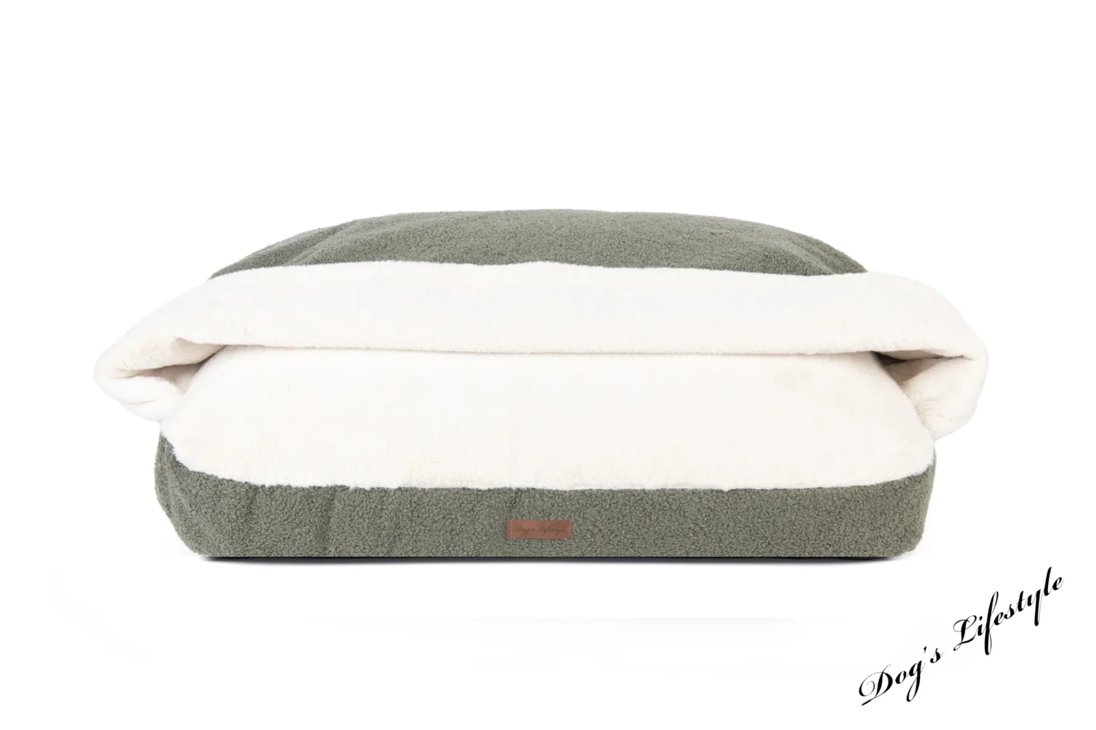 Snuggle Cave Hondenkussen Boucle Deluxe Mosgroen - Image 2