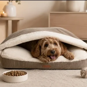 Snuggle Cave Hondenkussen Ribbed Taupe