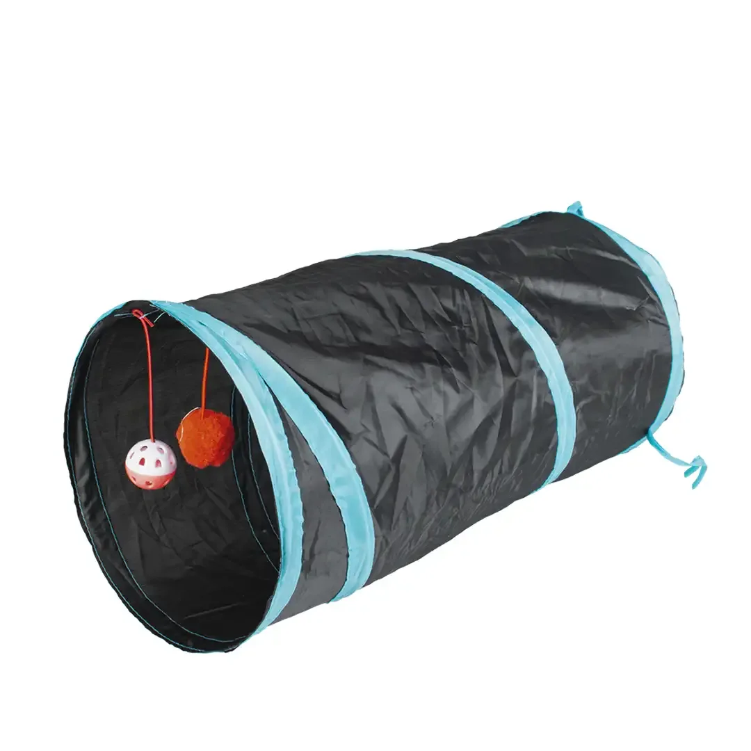 Speeltunnel mini 50x25cm blauw/zwart
