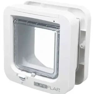 Sureflap 4-Weg Kattenluik Met Microchipherkenning Wit 21X21 cm