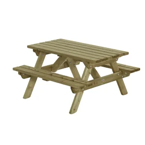 Talen - Kinderpicknicktafel - Bruin - 55x90x90 cm