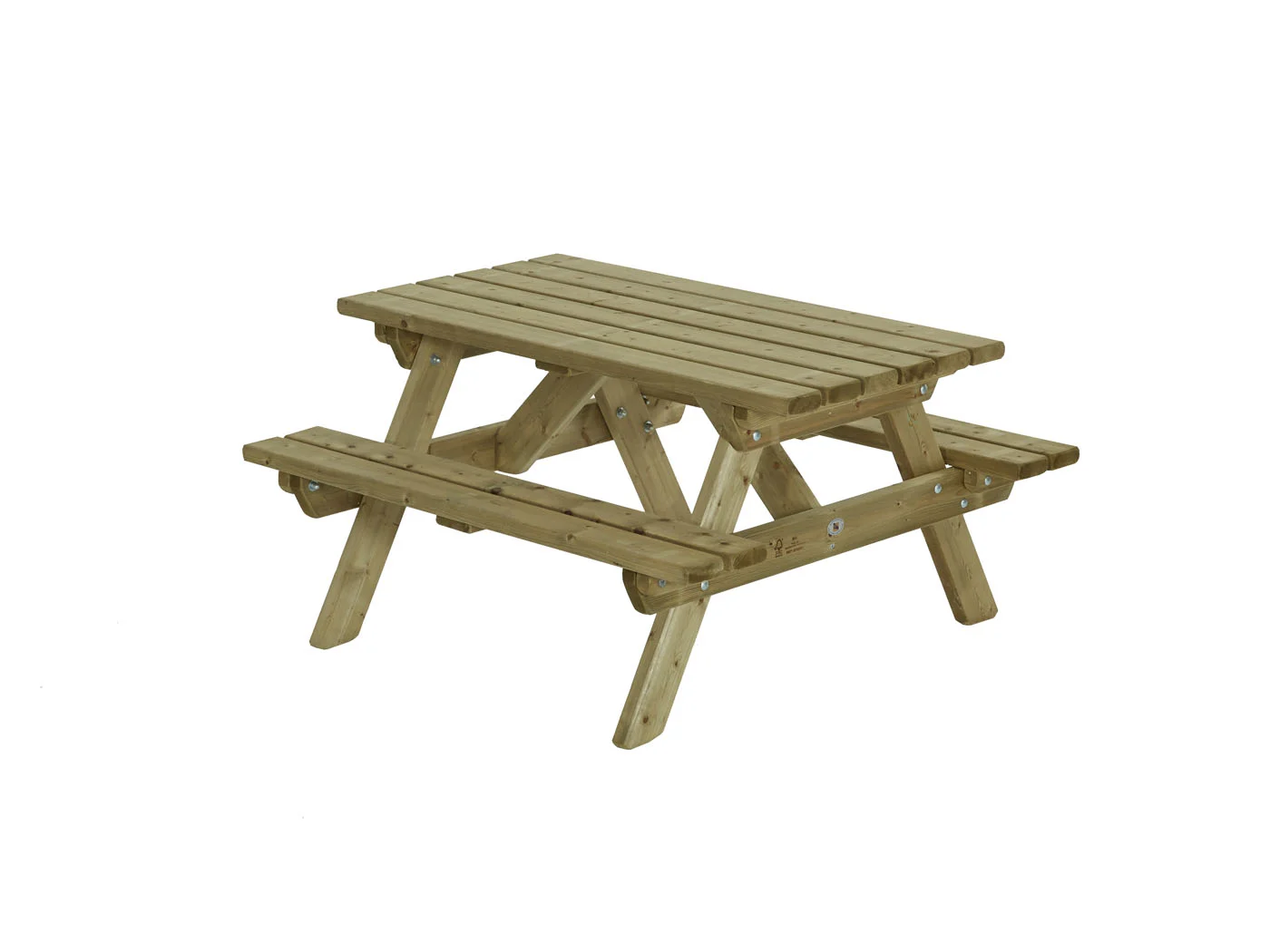 Talen - Kinderpicknicktafel - Bruin - 55x90x90 cm