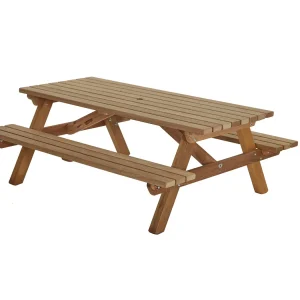 Talen - Picknicktafel - Bruin - 76x160x180 cm